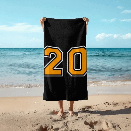 Number 20 Orange Beach Towels