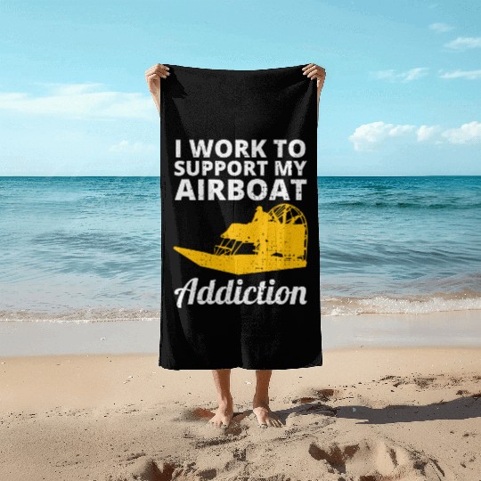 Airboat Fanboat Airboating Planeboat Swamp boat Beach Towels