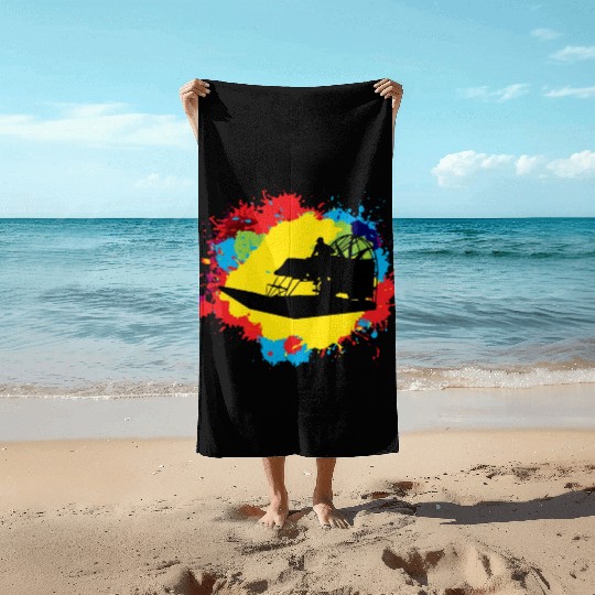 Airboat Fanboat Airboating Planeboat Swamp boat Beach Towels