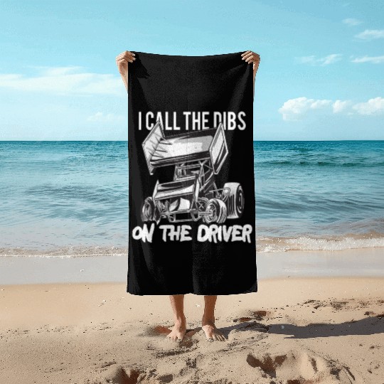 Sprint Car Mom Dirt Track Racing Racing Race Day Beach Towels