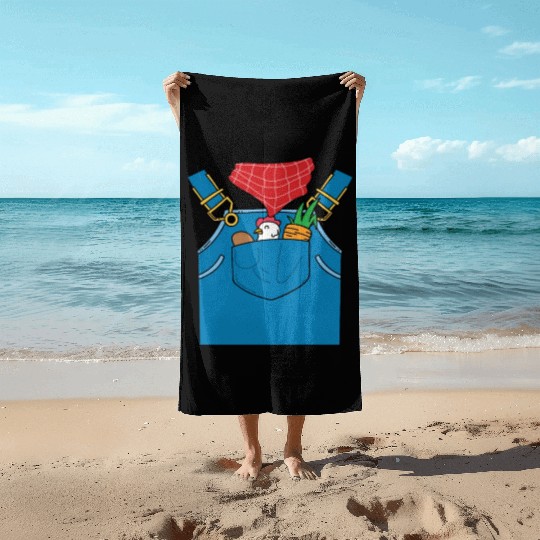 Funny Farming Farmer Costume Beach Towels