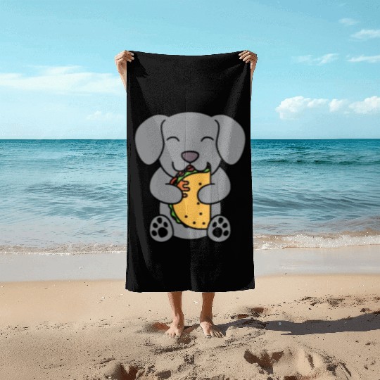 Weimaraner Taco Lover Beach Towels
