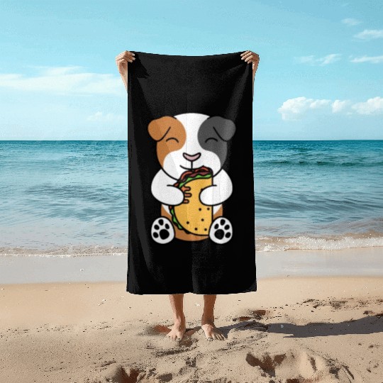 Guinea Pig Taco Lover Beach Towels