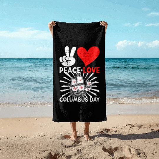 Columbus Day Italian Pride Beach Towels