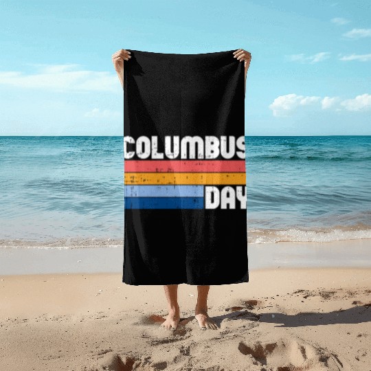 Columbus Day Italian Pride Beach Towels