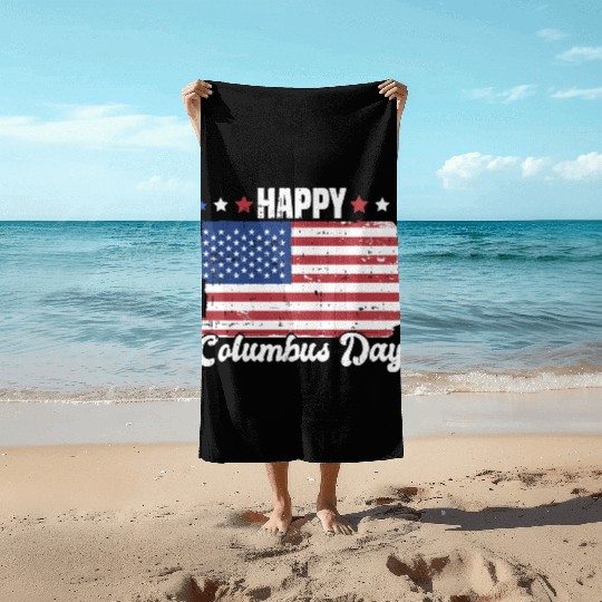Columbus Day Italian Pride Beach Towels