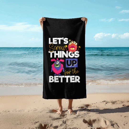 Monster Comic Little Sister Beach Towels