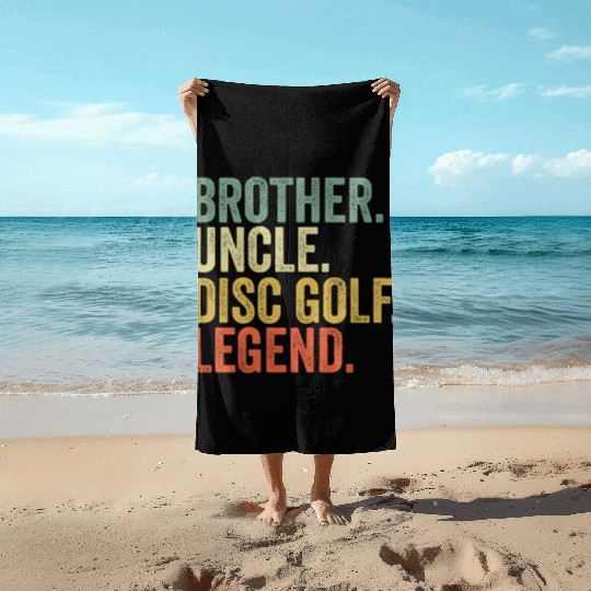 Disc Golf Brother Uncle Frisbee Sport Legend Beach Towels