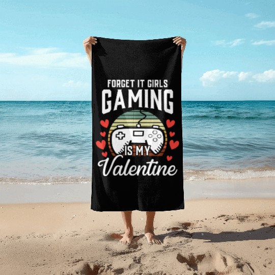 Video Gamer Gift for Him Boys Gaming Is My Beach Towels