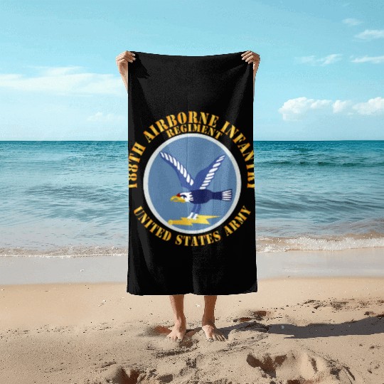 Army 188th Airborne Infantry Regiment SSI X 300 Beach Towels