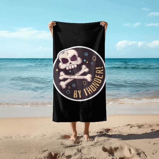 By thunder Skull Beach Towels