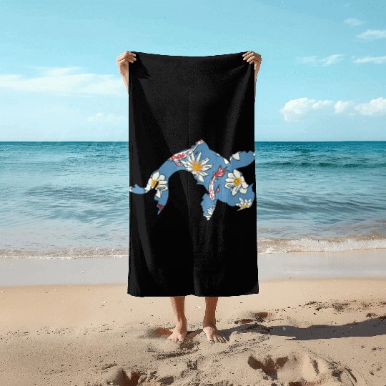 Koi Carp Japan Fish Colorful Pond Hobby Beach Towels