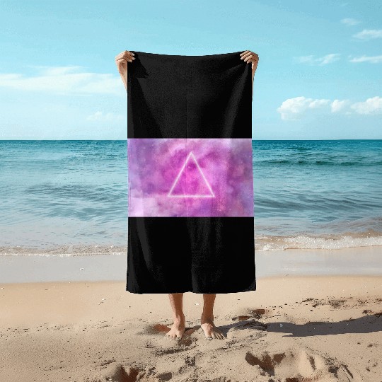triangle, space, universe, galaxy Beach Towels