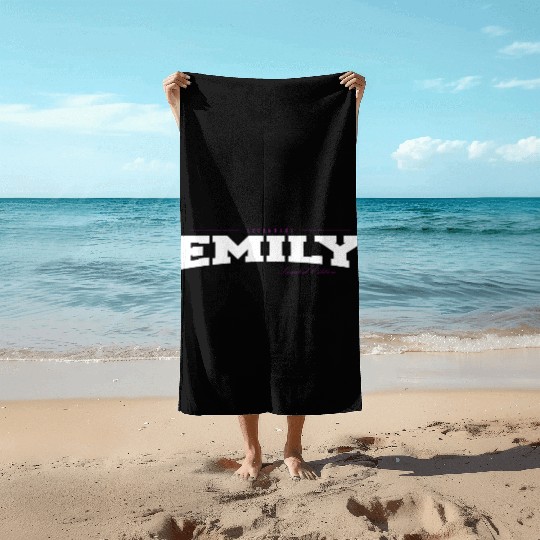 Emily Name Limited Edition Funny Retro Vintage 80s Beach Towels