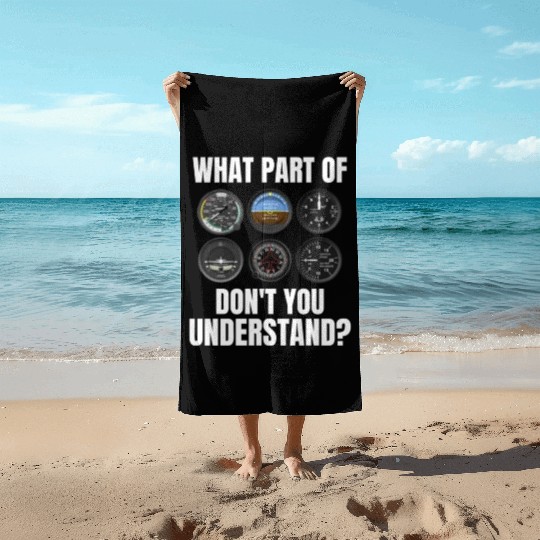 Funny Pilot Art Men Women Aviation Airline Pilot Beach Towels