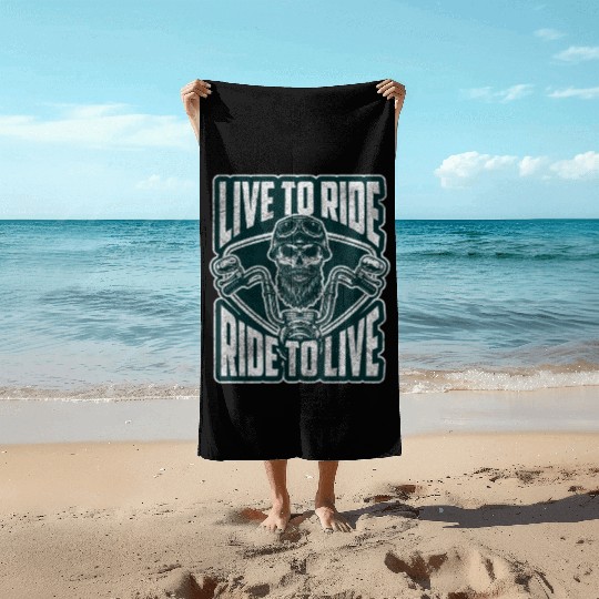 Motorcyclist Hard Rock Cross Machine Two-Wheeler Beach Towels