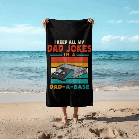 Dad Joke Data Scientist Pun Computer Science Papa Beach Towels