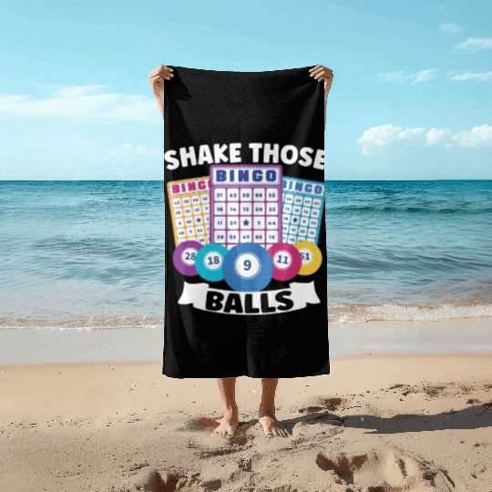 Bingo Card Game Grandma Bingo Player Bingo Cards Beach Towels