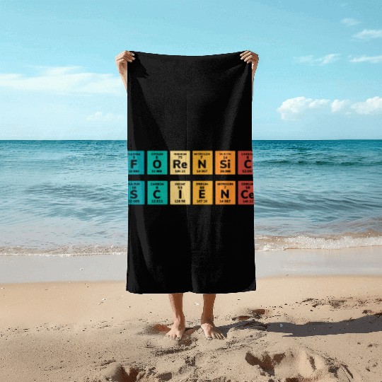 Forensic Science Periodic Table Beach Towels