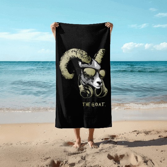 The Goat Bling Cool and Funny Music Animal with Beach Towels