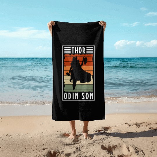 Thor Norse Runes Mythology Hammer Valhalla Gods Beach Towels