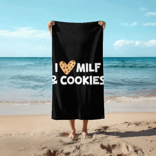 Funny I Love Cookie Beach Towels