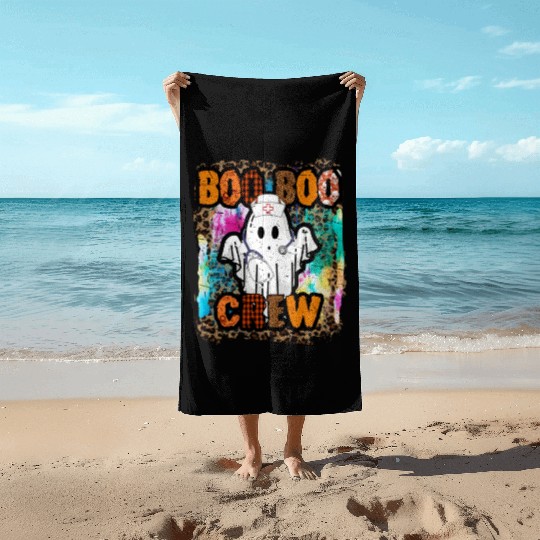 Halloween Boo Boo Crew Tie Dye Beach Towels