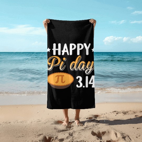 Happy Pi Day Beach Towels Love Math Funny Beach Towels
