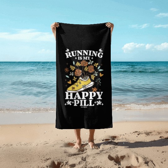 Run jogging sport race training gift Beach Towels