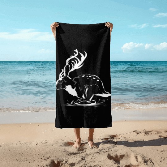 Jackalope Head Gift Beach Towels
