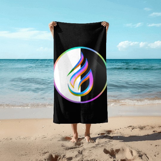 The Crystal Flame of Transmutation Beach Towels