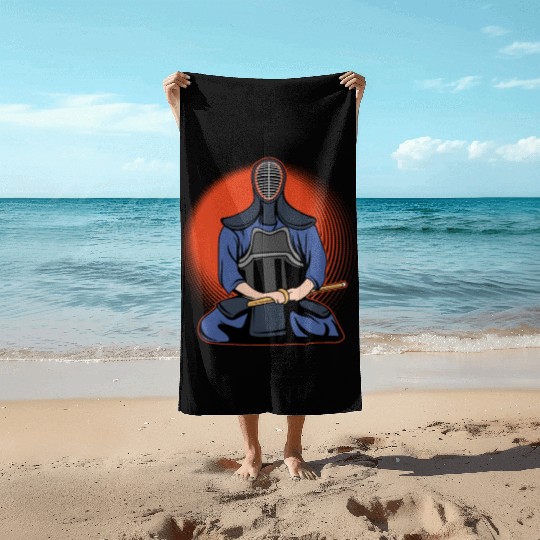 Kendo Master Kenjutsu Bamboo Swords Japanese MMA Beach Towels