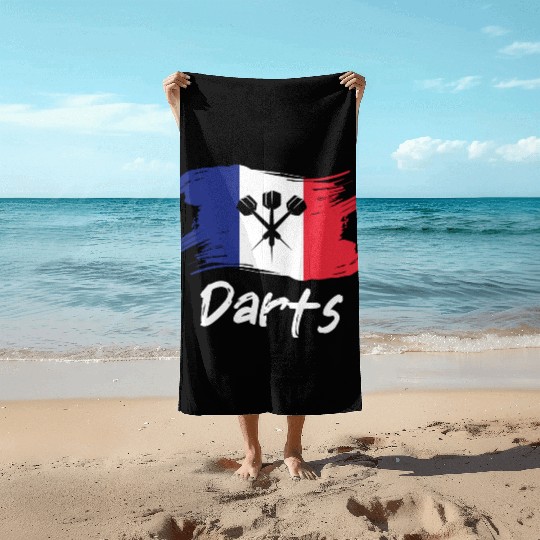 Darts France Beach Towels