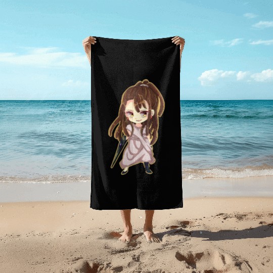 anime girl Beach Towels