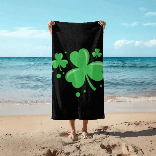 Irish Shamrock Pocket Size Clover St. Patrick's Beach Towels
