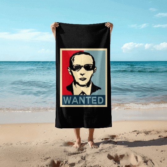 d b cooper wanted vintage Beach Towels