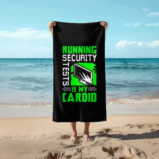 Cyber Security Tests Beach Towels