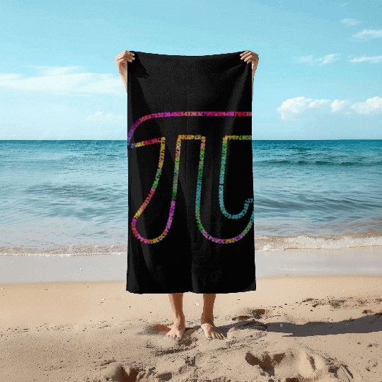 Pi Irrational Number Mathematics Physics 3.14 Beach Towels