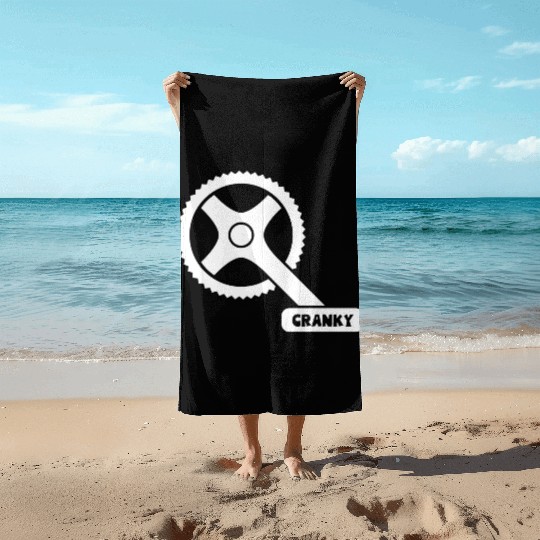 Cranky - Funny Cyclist Gift Beach Towels