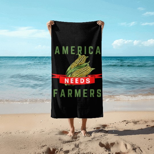 America Needs Farmers Beach Towels - Gifts For Farmers