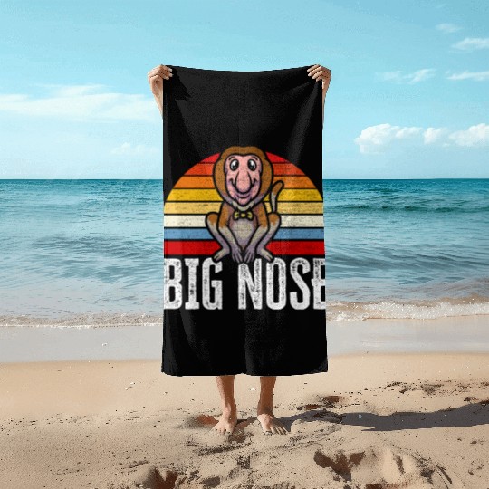 Big Nose Proboscis Monkey Ape Wildlife Zookeeper Beach Towels