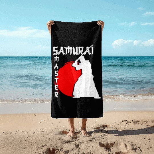 Japan Katana Martial Arts Honor Beach Towels