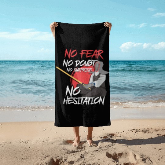 Fighter Katana Martial Arts Sword Beach Towels