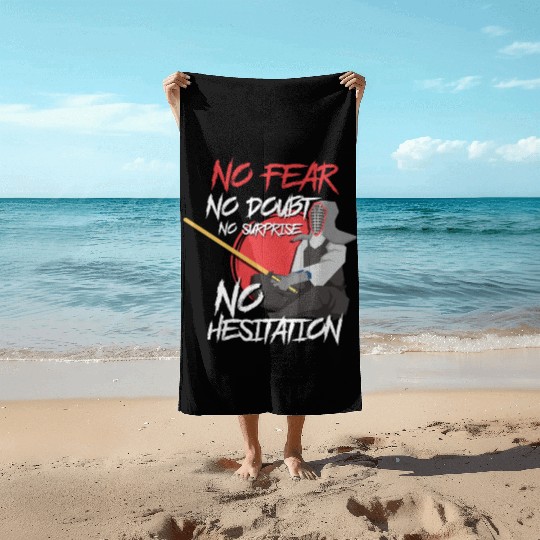 Fighter Katana Martial Arts Sword Beach Towels