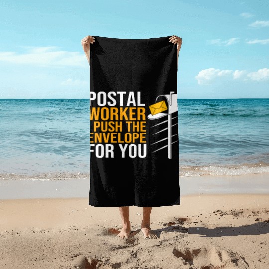 Postman Mailman Funny Postal Worker Beach Towels