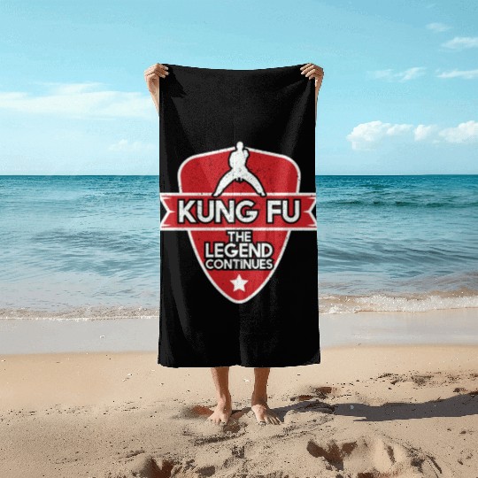 Kung Fu The Legend Continues Beach Towels