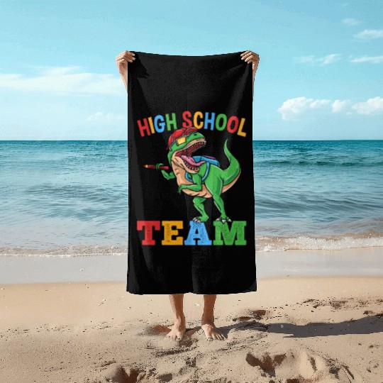 High School Team T-Rex Dinosaur Boys Beach Towels