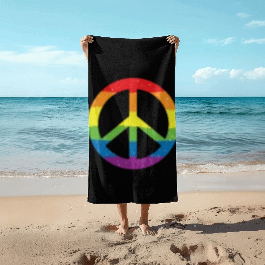 Lgbtq Gay Pride Month Rainbow Love Is Love Beach Towels