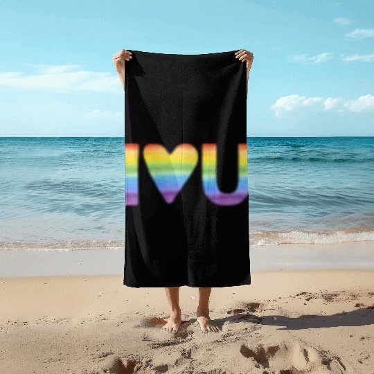 Lgbtq Gay Pride Month Rainbow Love Is Love Beach Towels