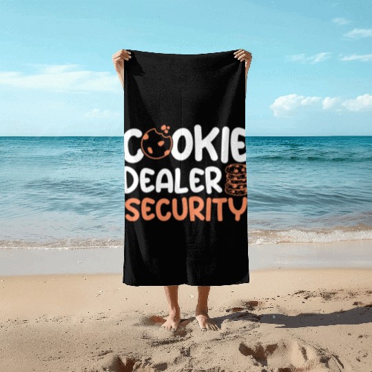 Cookie Dealer Security Sweet Cookies Baking Baker Beach Towels